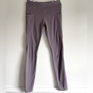 Athleta girl stash your treasures M 8-10 like new lavender leggings with pockets